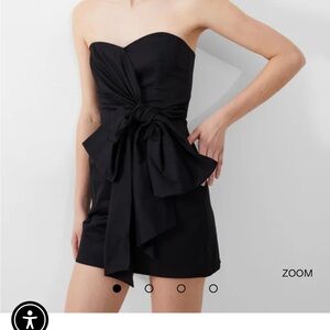 Black size 4 Florida summer strapless dress with bow